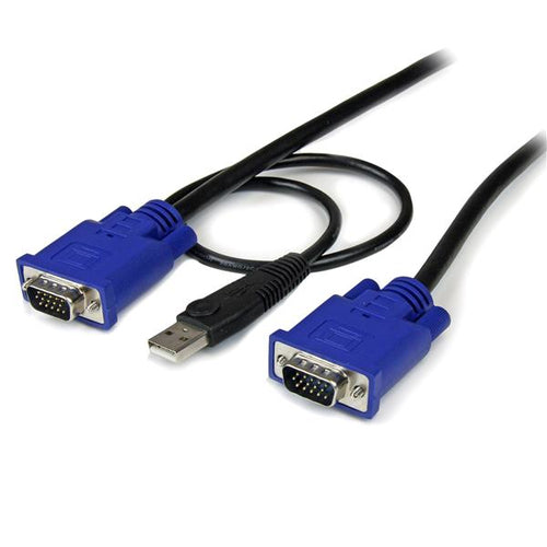 10FT SLIM USB VGA KVM CABLE KVM CONSOLE USB VGA VIDEO THIN CORD