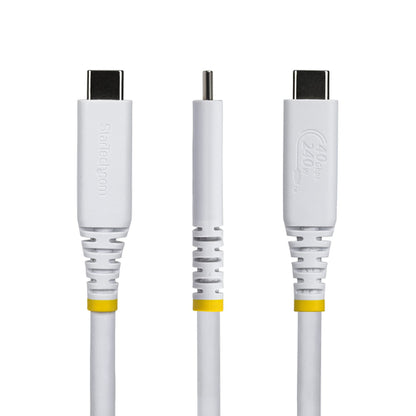 3FT USB4 CABLE WHITE USB-IF CERTIFIED 8K60/DP2.1/240W/40GBPS