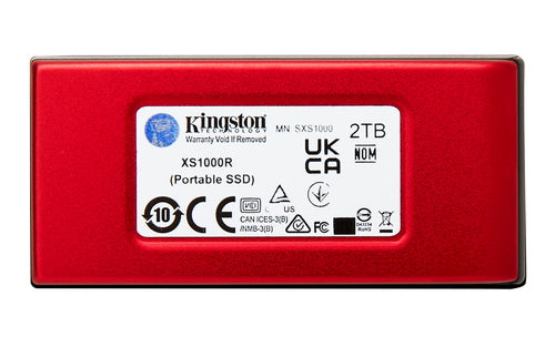 2TB XS1000 RED EXTERNAL USB 3.2 GEN 2 PORTABLE SOLID STATE DRIVE