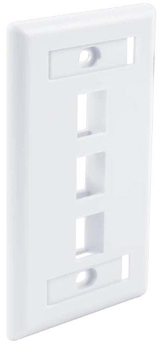 FACEPLATE ID WINDOW 3 PORT WHITE