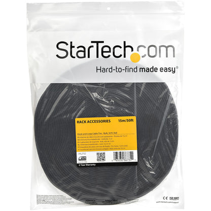 50FT HOOK AND LOOP ROLL CABLE TIE FASTENER STRAPS REUSABLE WRAP
