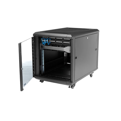 12U AV RACK CABINET 4 POST FLOOR STANDING IT CABINET ENCLOSURE