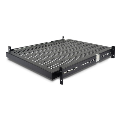 2U SERVER RACK SHELF SLIDING VENTED HEAVY DUTY RACK MOUNT SHELF (UNISLDSHF19)