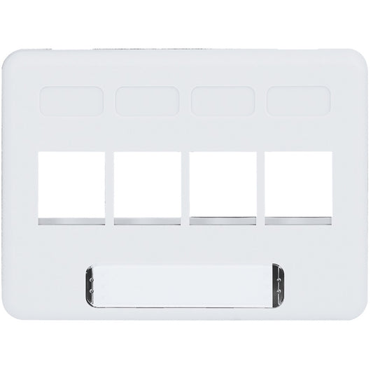 FACEPLATE- FURNITURE- NEMA- 4-PORT WHITE