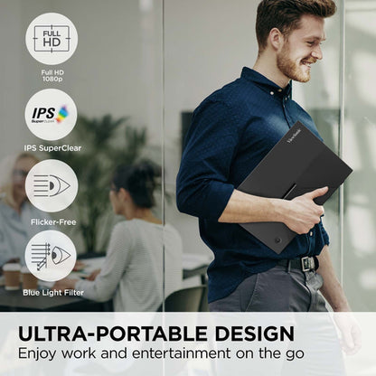 15.6IN PORTABLE 1080P IPS MONITOR WITH USB C AND MINI-HDMI