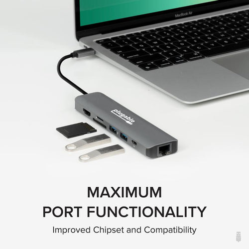 PLUGABLE USBC-7IN1E 7-IN-1 USB C HUB ADAPTER