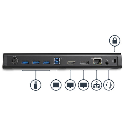 USB 3.0 DOCKING STATION UNIVERSAL DUAL MONITOR HDMI DP