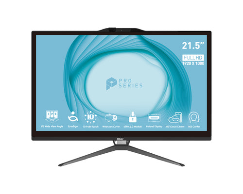 MSI PRO AP222T 13M-059US 21.5IN FHD/MTOUCH/I3/8GB/512GBSSD/BLK/W11H