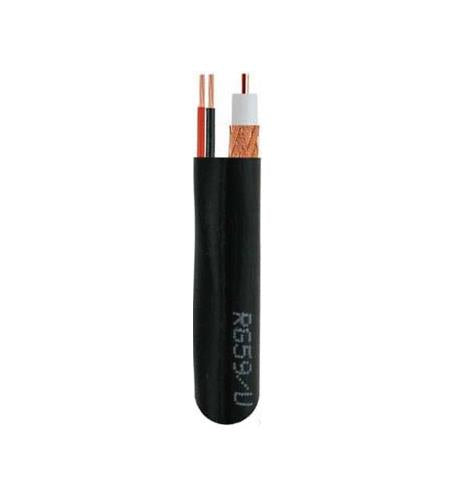 1000 FT 5G59 18-2 SIAMESE CABLE BLACK