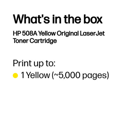 508A YELLOW TONER CARTRIDGE FOR LASERJET