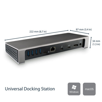 THUNDERBOLT 3 DOCK 4K 85W PD DUAL MONITOR LAPTOP DOCKING STATION