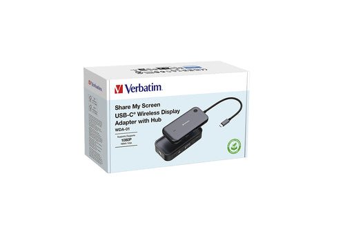 VERBATIM USB-C WIRELESS DISPLAY ADAPTER WITH USB HUB CARD READER