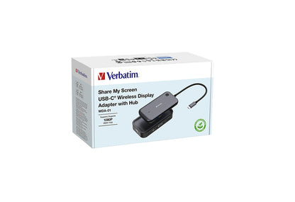 VERBATIM USB-C WIRELESS DISPLAY ADAPTER WITH USB HUB CARD READER