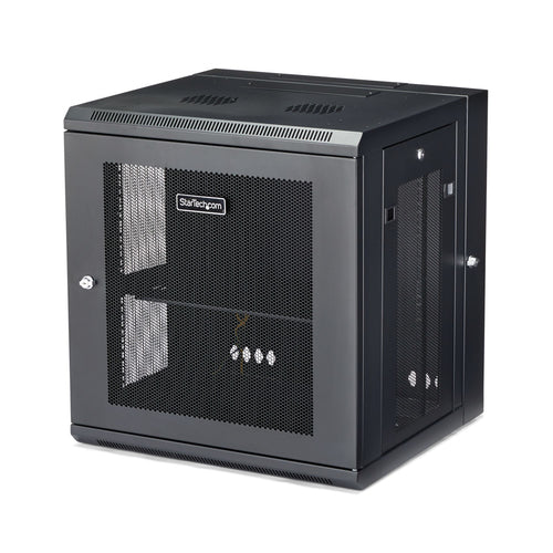 WALL MOUNT NETWORK CABINET 12U HINGED SERVER RACK ENCLOSURE