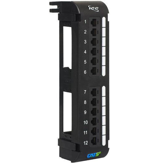 PATCH PANEL- VERTICAL- CAT 5E- 12-PORT