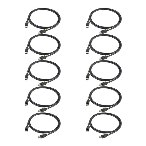 10FT DISPLAYPORT CABLE 10 PACK DP 1.2/4K 60HZ/LATCHING CONNECTOR