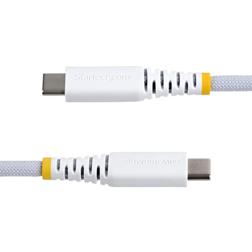 6FT WHITE USB-C CHARGING CABLE 60W PD/RUGGED USB 2.0 CHARGER CORD