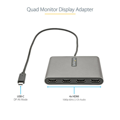 4 PORT USB C TO HDMI ADAPTER DONGLE USB-C TO QUAD HDMI DISPLAY