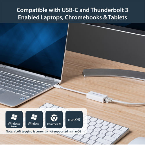 USB C TO ETHERNET ADAPTER USBC GIGABIT RJ45 LAN NETWORK DONGLE
