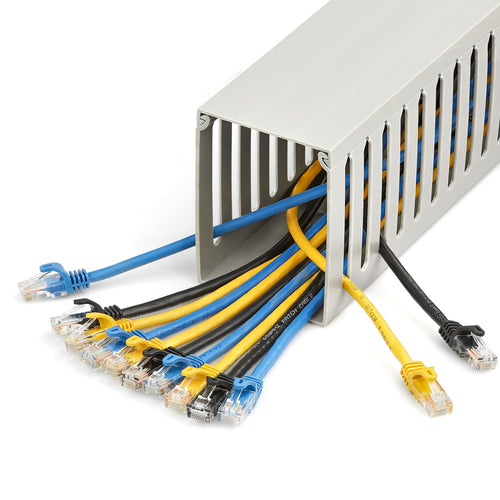 SLOTTED CABLE RACEWAY W/ COVER OPEN SLOT CABLE MANAGEMENT DUCT