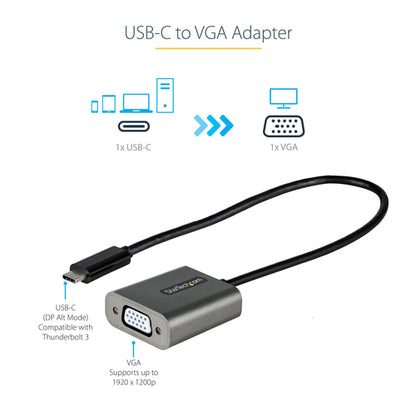 12IN USB C TO VGA ADPTER DONGLE USB TYPE C TO VGA VIDEO CONVERTER