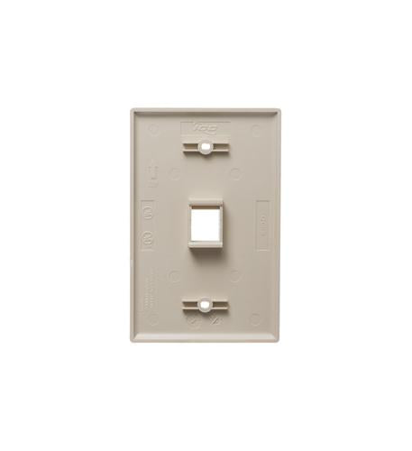 FACEPLATE, OVERSIZED, 1-PORT, ALMOND