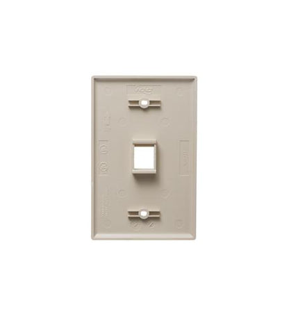 FACEPLATE, OVERSIZED, 1-PORT, ALMOND