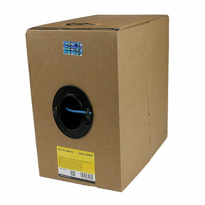 1000FT BLUE CAT5E CABLE PLENUM BULK SOLID WIRE ETHERNET RJ45 SPOOL