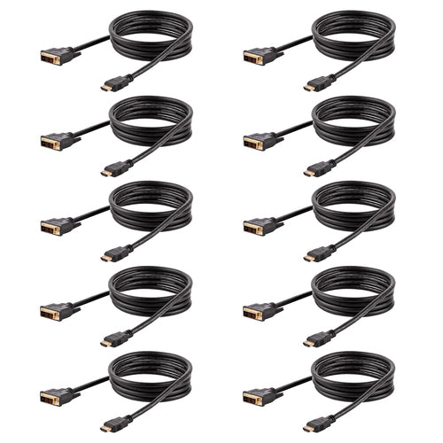 10PK 6FT HDMI TO DVI CABLE CORD HDMI TO DVI-D VIDEO CONVERTER M/M