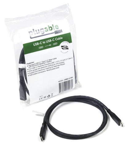 PLUGABLE USBC-C100 10 GBPS USB C TO USB C CABLE