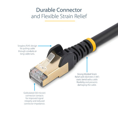 10FT BLACK CAT6A ETHERNET CABLE SNAGLESS RJ45 UTP PATCH CABLE CORD