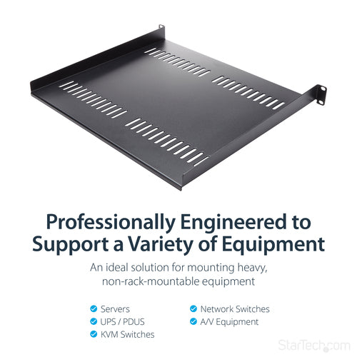 1U SERVER RACK SHELF UNIVERSAL CANTILEVER VENTED RACK MOUNT TRAY