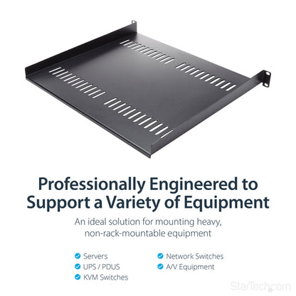 1U SERVER RACK SHELF UNIVERSAL CANTILEVER VENTED RACK MOUNT TRAY