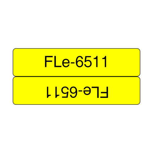 1PK 0.82X1.7IN 0.41X1.7IN FOLD POLYP FLAG BLACKINK YELLOW 72LABL
