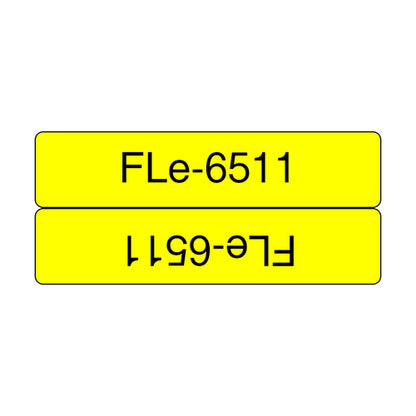 1PK 0.82X1.7IN 0.41X1.7IN FOLD POLYP FLAG BLACKINK YELLOW 72LABL