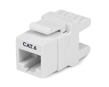 CAT6 RJ45 KEYSTONE JACK WHITE 110 TYPE NETWORK JACK