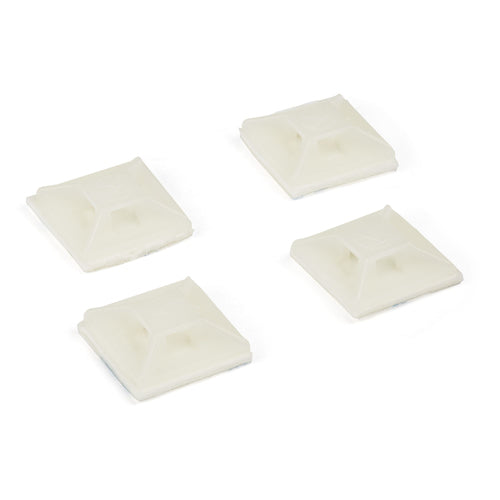 100PK ADHESIVE CABLE TIE MOUNTS WIRE ZIP TIE MOUNTING BASE ANCHOR S