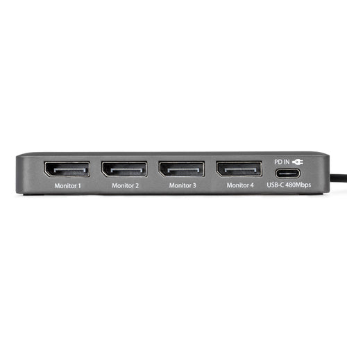 USB-C QUAD-MONITOR WORKSTATION ADAPTER 4K 60HZ DISPLAYPORT PD