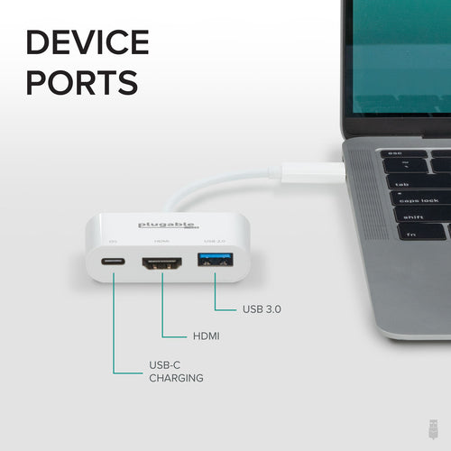 PLUGABLE USBC-MD103 USB C TO HDMI MULTIPORT ADAPTER HUB