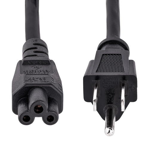 6FT 3PIN LAPTOP POWER CORD NEMA 5-15P TO C5 NOTEBOOK ADAPTER CABLE