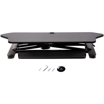 CORNER SIT STAND DESK CONVERTER KEYBOARD TRAY ADJUSTABLE HEIGHT