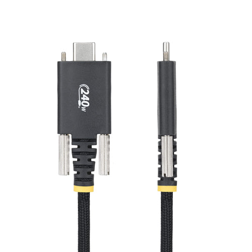 6FT USB-C CABLE USB-IF 240W PD/RUGGED/SIDE LOCKING SCREWS