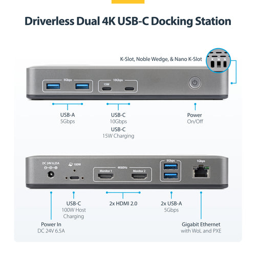 USB-C DOCKING STATION - DUAL-MONITOR HDMI 4K 60HZ
