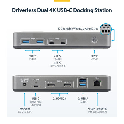 USB-C DOCKING STATION - DUAL-MONITOR HDMI 4K 60HZ
