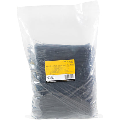 1000PK PLASTIC CABLE TIES NYLON SELF LOCKING WIRE ZIP TIES - 6 INCH
