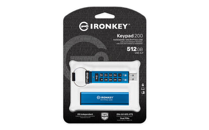 512GB IRONKEY KEYPAD 200 FIPS 140-3 LVL 3 PENDING AES-256 ENCRYPT