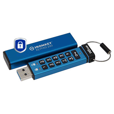 16GB IRONKEY KEYPAD 200 FIPS 140-3 LVL 3 PEND AES-256 ENCRYPT