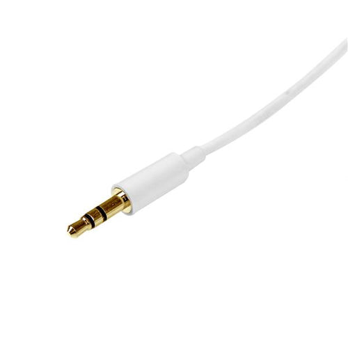 1M 3.5MM AUDIO MALE TO MALE STEREO MINI JACK CABLE WHITE