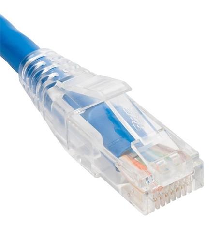 PATCH CORD, CAT 6, CLEAR BOOT,1',10PK,BL