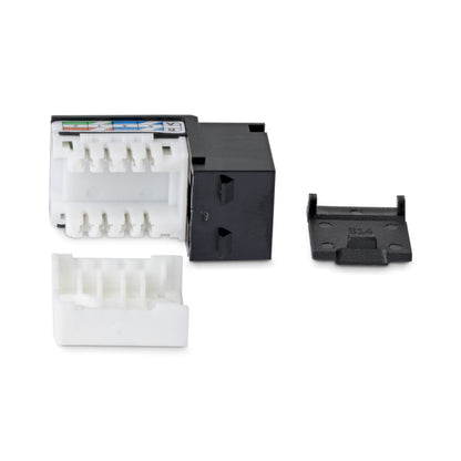 CAT6 UTP KEYSTONE JACK 24-PACK 90-DEGREE 110 PUNCH DOWN BLACK (C6KEY110BK24PK)